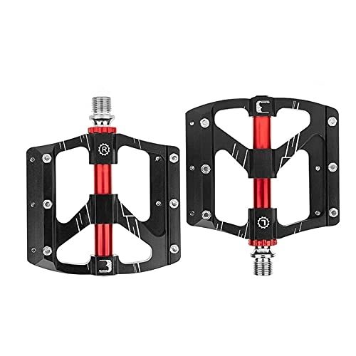 Mountain Bike Pedal : Sannofair Bicycle Cycling Bike Pedals, Aluminum Antiskid Durable Mountain Bike Pedals Road Bike Hybrid Pedals for Road Bike 3 Bearings Waterproof Bicycle Pedals