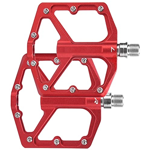 Mountain Bike Pedal : Seacanl Mountain Bike Pedals, Practical Hollow Design Lightweight Bicycle Platform Flat Pedals for Road Bikes for Outdoor for Mountain Bikes(red)
