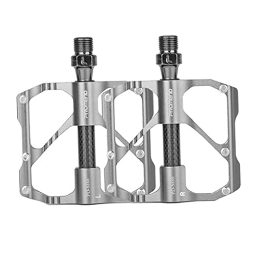 Mountain Bike Pedal : Sharplace Mountain Bike Pedals Aluminum Alloy Anti-slip 9 / 16" Cycling Sealed 3 Bearing Pedals with Anti-Skid Nails MTB Bicycle Accessories - Silver