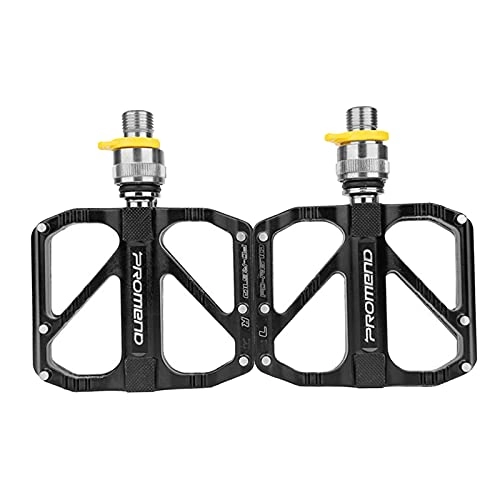 Mountain Bike Pedal : Sharplace Mountain Bike Pedals Blakc MTB Pedals Bicycle Flat Pedals Aluminum 9 / 16" Lightweight for Road Mountain BMX MTB Bike Spare Parts - 3 Bearing QR