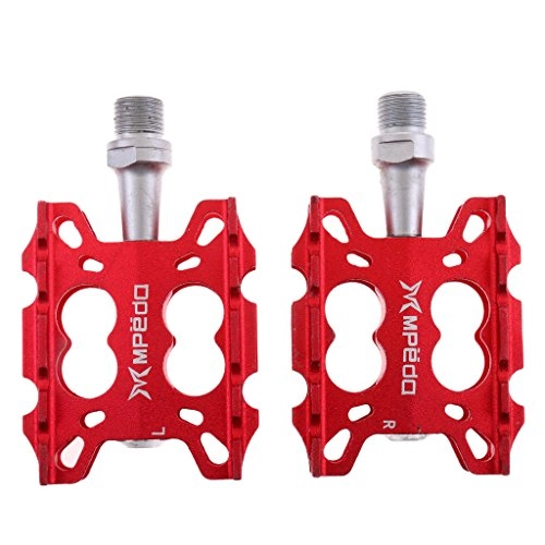Mountain Bike Pedal : Sharplace Universal Mountain Bike Pedals Platform Pedals Universal Pedal Bike Parts - Red, as described