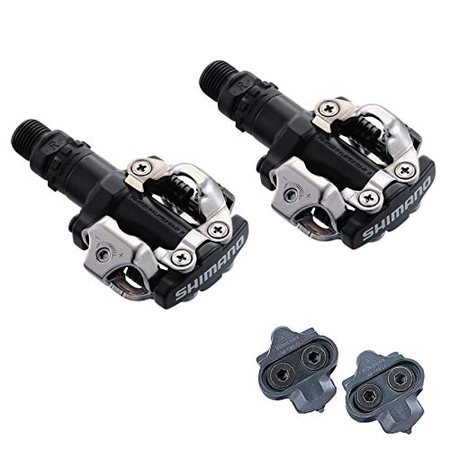 Mountain Bike Pedal : Shimano M520 SPD Clipless Bike Pedals with Cleats - Black