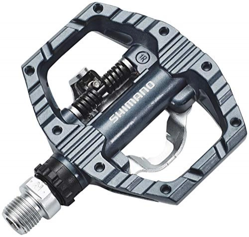 Mountain Bike Pedal : SHIMANO PD-EH500 Pedals With SM-SH56 deep grey 2019 Dirt Bike Pedals