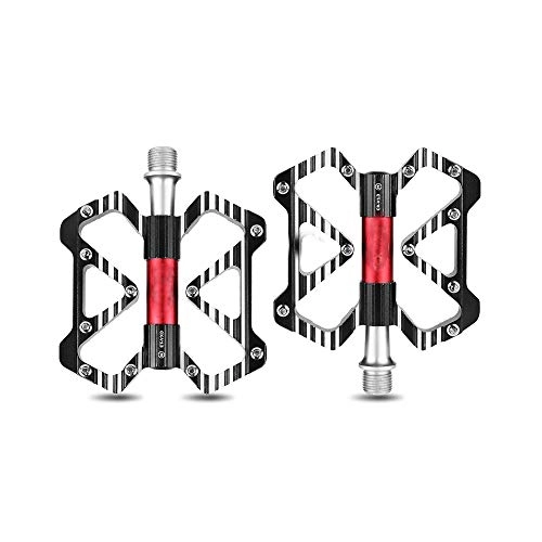 Mountain Bike Pedal : SICOFD Bicycle Pedals, Bicycle Pedals Mountain Bike with Axis Diameter 9 / 16 Inch, Platform Pedals Aluminum Alloy Surface 3 The Sealed Warehouses for MTB BMX Bike, Black