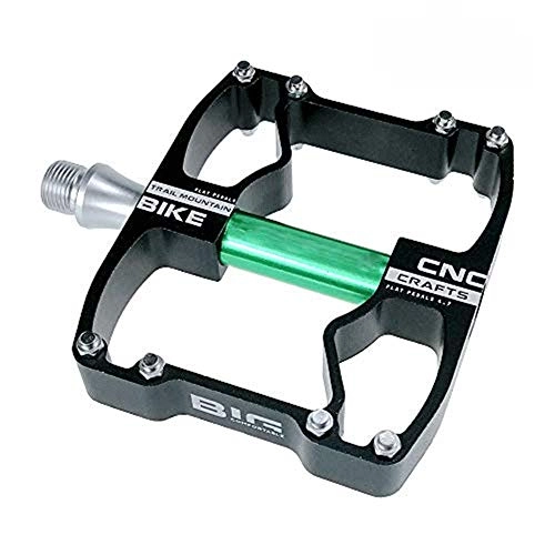 Mountain Bike Pedal : SICOFD Road Bike Bike Pedals, Bicycle Pedals Mountain Bike with Anti-Slip Sealed Bearings 9 / 16 Inch Axle Diameter for Road BMX MTB Bicycle Pedals Made of Aluminum, Green