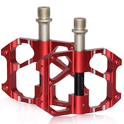 Mountain Bike Pedal : SlimpleStudio Anti-Slip Cycling Bicycle Pedals, Bicycle pedals, aluminum alloy bearing pedals, mountain bike pedals-red