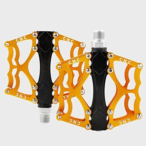 Mountain Bike Pedal : SlimpleStudio Bike Pedals Ultralight Durable, Bicycle pedals Mountain bike pedals Ultralight aluminum alloy bearing pedals-yellow