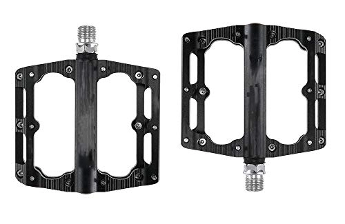 Mountain Bike Pedal : SlimpleStudio Mountain Bike Pedals, Mountain bike aluminum alloy pedals wide and comfortable pedals bicycle pedaling non-slip-black