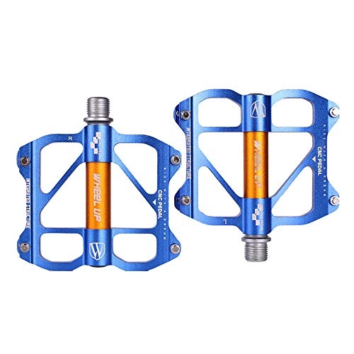 Mountain Bike Pedal : SO.JT Bicycle Pedals, Mountain Bike Aluminum Alloy Palin Bearing Pedal Bicycle, Blue