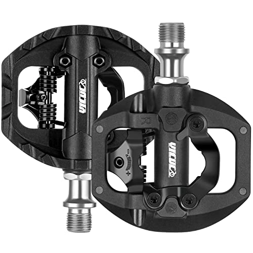 Mountain Bike Pedal : SPD Mountain Bike Pedals Dual Platform Multi-Purpose MTB Bike Pedals Compatible with Shimano SPD  Pedals  3-Sealed Bearing Lightweight Nylon Fiber / Alloy Bicycle Pedals 9 / 16-inch CR-MO Axle