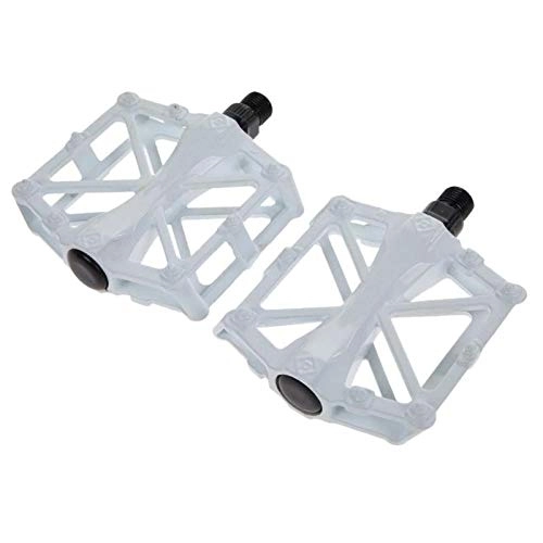 Mountain Bike Pedal : SPLLEADER 9 / 16 in Bike Pedals Ultra-Light Alloy Cycling Treadle Universal Bicycle (Color : White)