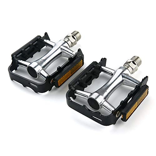 Mountain Bike Pedal : SPLLEADER Bicycle Pedal Bike Lightweight Bearing Pedals With Reflective Plate 83 * 80 * 20mm Cycling Accessories