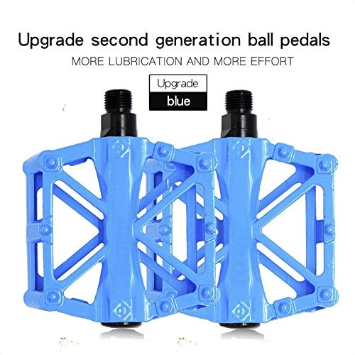 Mountain Bike Pedal : SPLLEADER Non-Slip Bicycle Pedals For Mountain Bike All Aluminum Alloy Ball Pedal For Mountain Bike Accessories Bike Pedal (Color : Blue)