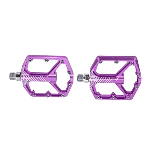 Mountain Bike Pedal : SPYMINNPOO Aluminum Alloy Mountain Bike Pedal Ultralight Wide Platform Flat Non-Slip Bicycle Pedals with Bearing Pedals(Purple) Sportinggoods Bicycles And Sportinggoods Bicycles And Spare Parts