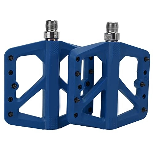 Mountain Bike Pedal : SPYMINNPOO Anti Slip Bike Pedals, Nylon Widen Footrest Bike Pedals with Alloy Steel Bearing Multi Color Optional for Mountain Bike(blue)