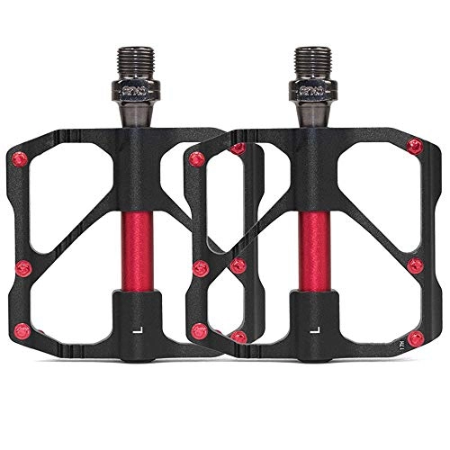 Mountain Bike Pedal : STRTT Bike Pedals 9 / 16 for Mtb Mountain Road Bicycle Flat Pedal with 12 Anti-skid Pins Universal Lightweight Aluminum Alloy Platform Pedal for Travel Cycle-cross Bikes Etc