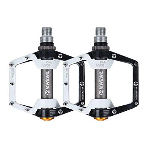 Mountain Bike Pedal : su-luoyu 2PCS aluminum alloy Bicycle two-color bearing pedal Mountain Bike Bearing Pedal Electric Car Pedal Road bike pedal bike pedals