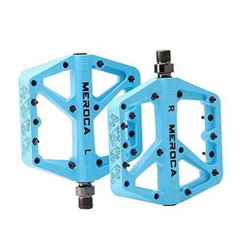 Mountain Bike Pedal : SXCXYG Bike Pedals 1 Pair Nylon Bicycle Pedals Ultralight Seal Bearings Bicycle Pedals Bicycle Parts Accessories Mtb Pedals (Color : Sky blue)