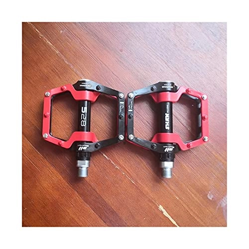 Mountain Bike Pedal : SXCXYG Bike Pedals Bicycle Pedals magnesium Aluminum alloy Pedal MTB Road Bike Pedals 5 colors optional Mtb Pedals (Color : 528 black and red)