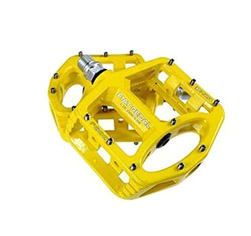 Mountain Bike Pedal : SXCXYG Bike Pedals Magnesium Alloy Road Bike Pedals Ultralight MTB Bearing Bicycle Pedal Bike Parts Accessories 8 Color Optional Mtb Pedals (Color : Yellow)