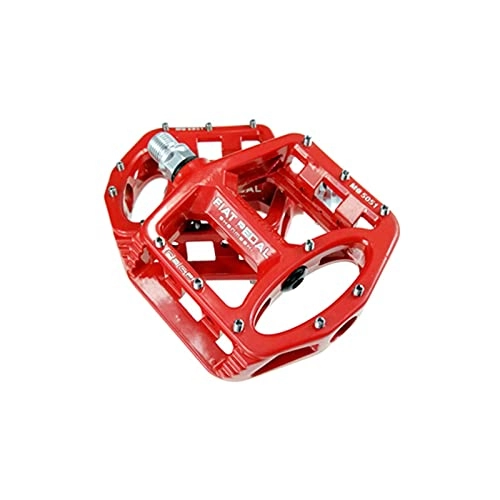 Mountain Bike Pedal : SXCXYG Bike Pedals Platform Magnesium alloy Road Bike Pedals Ultralight MTB Big Foot Road Cycling Bearing Pedal Bike Bicycle Parts Accessories Mtb Pedals (Color : Red)