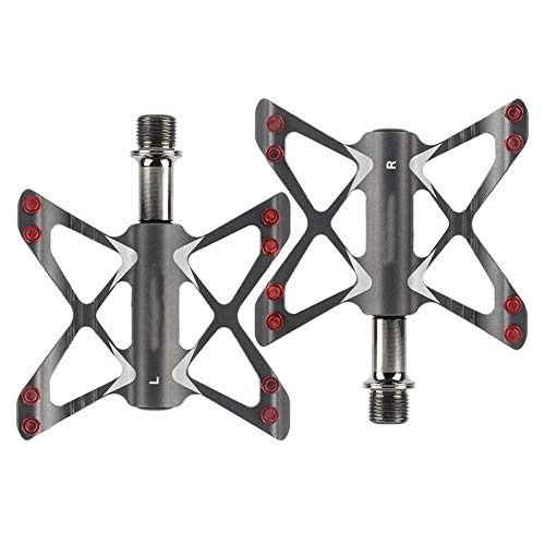 Mountain Bike Pedal : SYLTL Mountain Bike Pedals Antiskid Durable 1 Pair Butterfly Bicycle Pedal Aluminum Alloy Cycling Bike Pedals Bicycle Accessories, silverbutterfly