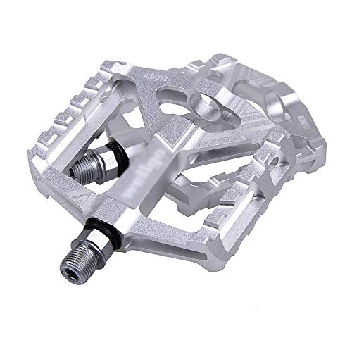 Mountain Bike Pedal : SYLTL Mountain Bike Pedals, Ultralight Aluminum Alloy Foldable Bicycle Pedals Antiskid Road Bike Hybrid Pedals, White