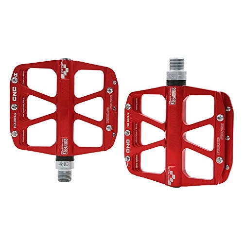 Mountain Bike Pedal : SYLTL Road Bike Pedals, Bicycle Accessories Aluminum Alloy Mountain Bike Pedals Antiskid Foldable Bike Pedals, Red