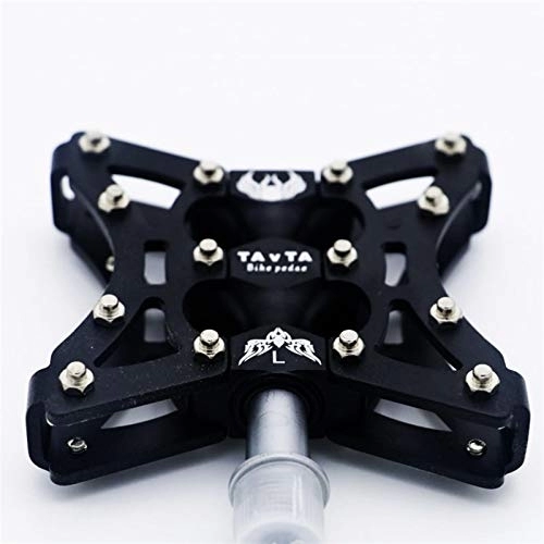 Mountain Bike Pedal : SZTUCCE Pedal Mountain Bicycle pedals Road bike 3 Bearings Bearing pedal downhill Anti-skid Ultralight Aluminum cycling pedal (Color : A)