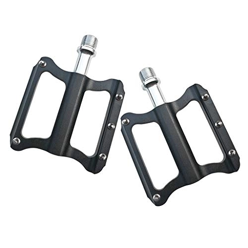 Mountain Bike Pedal : T TOOYFUL Mountain Bike Pedals, Sealed Bearing Cycling Non-Slip Bicycle Pedals, Ultralight Aluminum Alloy 9 / 16 Road BMX Pedals Flat Platform Pedal - Black