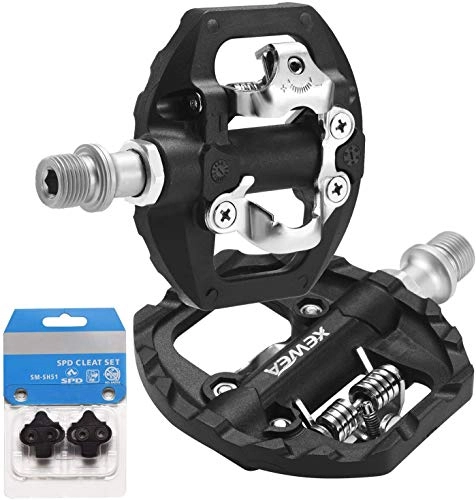 Mountain Bike Pedal : TacoBey MTB Bike Pedals Dual Platform Compatible with Shimano SPD Mountain Clipless Pedals, 3-Sealed Bearing Non-Slip Lightweight Nylon Fiber Bicycle Platform Pedals for BMX MTB Spin Trekking Bike