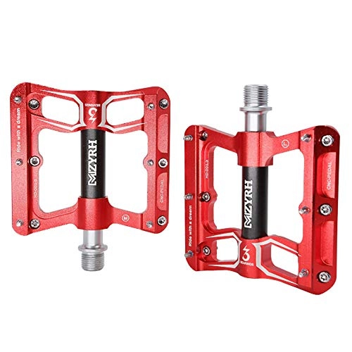 Mountain Bike Pedal : TANCEQI Bicycle Pedals 3 Bearings Mountain Bike Pedals Platform Bicycle Flat Alloy Pedals 9 / 16" Pedals Non-Slip Alloy Flat Pedals Stable, Comfortable And Durable, B