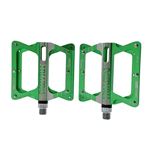 Mountain Bike Pedal : TANCEQI Mountain Bike Pedals with Cycling Ultralight Alloy 9 / 16" with 3 Sealed Bearings & 12Pcs Anti-Slip Pins, Anti-Skid Mountain Bike Pedals Cycling Platform Pedals, Green
