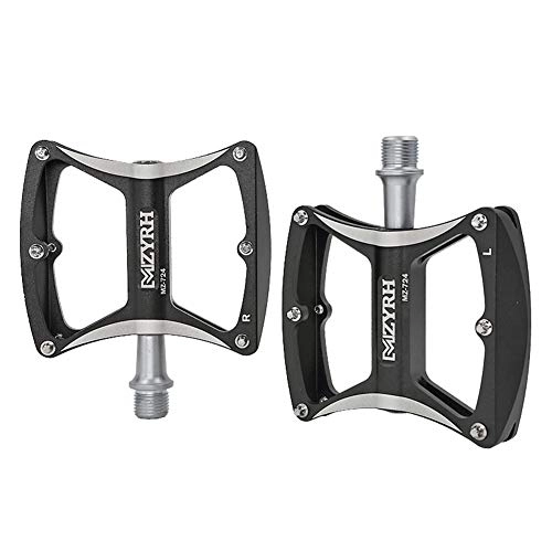 Mountain Bike Pedal : TANCEQI Non-Slip Mountain Bike Pedals Aluminum Alloy Bicycle Platform Pedals Mountain with 12 Anti-Skid Pins 9 / 16 Inch Boron Steel Spindle for BMX / MTB, Black