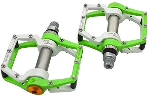 Mountain Bike Pedal : TANERDD Bicycle Platform Pedals Mountain Bike Pedals Bike Pedals Aluminium Alloy Fit Most Adult Bikes Mountain Road and Hybrid Bicycles, Green