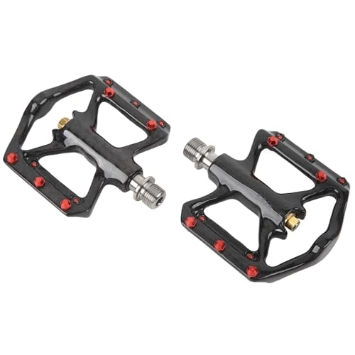 Mountain Bike Pedal : Tbest 1 Pair Mountain Pedals, Lightweight Bicycle Carbon Fiber Pedals with Non Slip Pin Shaft for Folding Bike Mountain Bike Road Bike