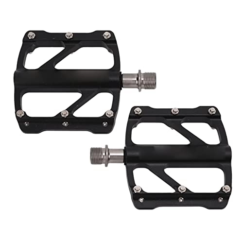 Mountain Bike Pedal : TeamSky 1Pair Bike Pedals, Bike Flat Platform Pedals Mountain Road Bicycle Aluminum Ultra Light with 3 Bearings for Road Mountain Bike