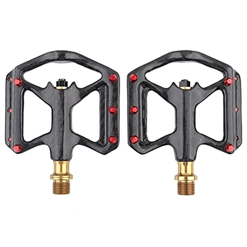 Mountain Bike Pedal : Tenpac 1Pair Durable Mountain Road Cycling Bike 3 Bearing Self‑Locking Pedal With 9 / 16" Spindle, Lightweight Flat Aluminum Alloy Non-Slip Pedals, Bicycle Equipment Platform