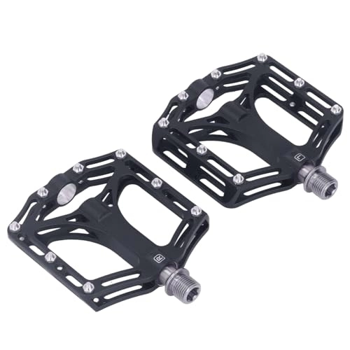 Mountain Bike Pedal : Titanium Alloy for mtb Bike Pedals - Lightweight Durable and Versatile for road Mountain Bikes - Black