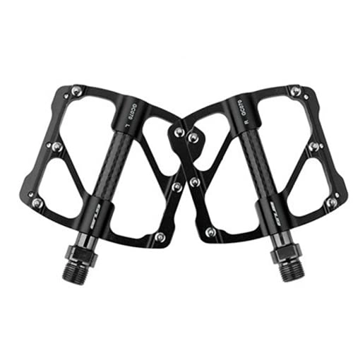 Mountain Bike Pedal : TIYGHI Bike Pedals Bicycle Pedals Aluminum Alloy Flat Pedals Non-Slip Cycling Pedals Lightweight Bicycle Platform Waterproof Replacement Pedal for Mountain BMX MTB Bike 9 / 16 inc (black)