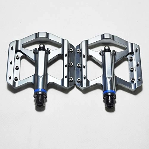Mountain Bike Pedal : TLBBJ Bicycle pedal NEW polishing DU / Bearings Bicycle Pedal Anti-slip Ultralight MTB Mountain Bike Pedal Sealed Bearing Pedals Bicycle Accessories practical (Color : Silver)