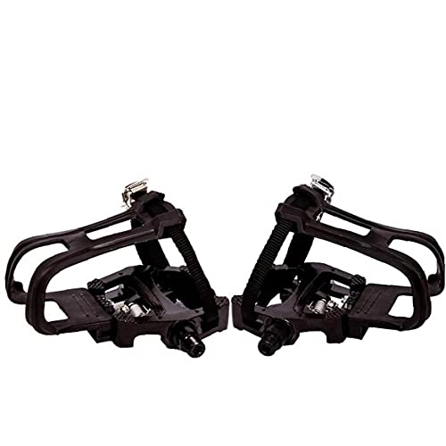 Mountain Bike Pedal : Toe Clips for Bike Pedals, Bike Pedals with Clips, Bike Pedals with Pedal with Cage, Toe Cage Pedals 1 Pair for Mountain Bike Black