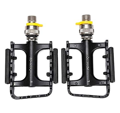 Mountain Bike Pedal : TONGBOSHI Brompton Quick Release Pedals Aluminum Alloy Bearing Folding Bike Safety Reflective Pedal Bicycle Part (color : QR Pedal)
