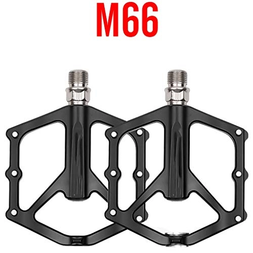 Mountain Bike Pedal : TOPRONG Bicycle Pedal Road Bike Non-slip Aluminum Alloy Palin Bearing Foot Pedal Accessories Equipment Mountain Bike Pedal (Size : M66)
