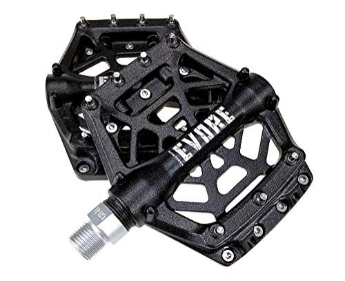 Mountain Bike Pedal : TRAACEM Mountain Bike High-Strength And Durable Magnesium Alloy Pedals, Palin Pedal Exercise Bike Bearing Pedal, Black