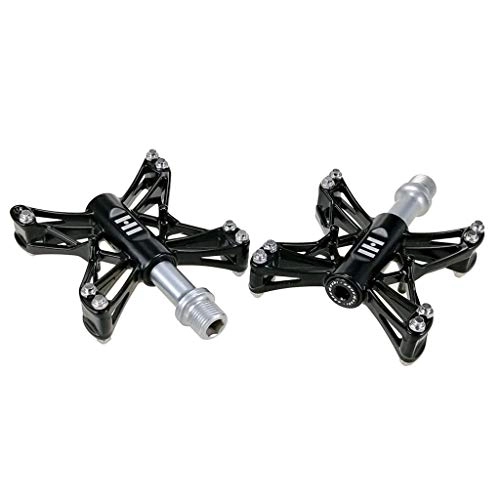 Mountain Bike Pedal : TRAACEM Mountain Bike Pedal, Ultra-Light Magnesium Alloy Platform Road Bike Pedal, Large Contact Surface Non-Slip Pedal 9 / 16 Inch Thread