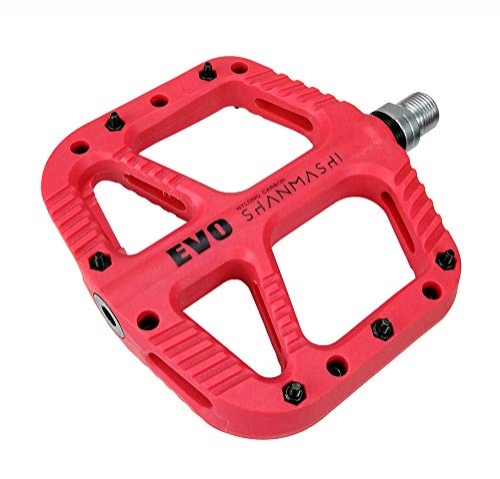 Mountain Bike Pedal : TTBDY Mountain Bike Pedals 9 / 16 Cycling 4 Sealed Bearings Excellent Lubricity Alloy Bicycle Pedals, Red