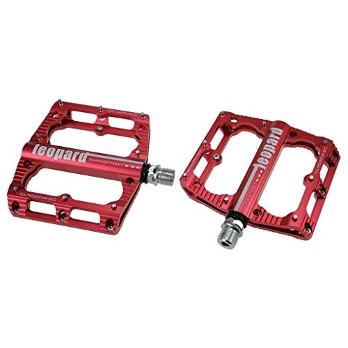 Mountain Bike Pedal : TTBDY Mountain Bike Pedals, 9 / 16 Mountain Bicycle Pedals Platform, Sealed Bearings Strong and Sturdy Alloy Bicycle Flat Pedals, Red
