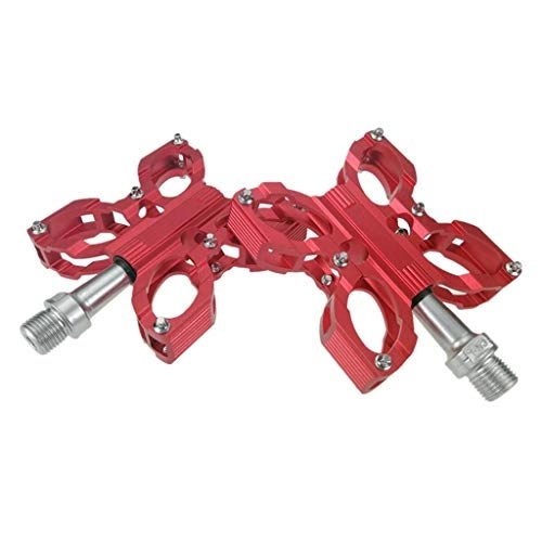 Mountain Bike Pedal : TTBDY Mountain Bike Pedals, Aluminium Alloy Mountain Bike Pedals Platform Ultra Sealed Bearing and Thin Platform for Road BMX MTB Fixie Bikes, Red