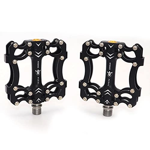 Mountain Bike Pedal : TTGE 3 Bearings Mountain Bike Pedals Platform Bicycle Flat Alloy Pedals 9 / 16" Pedals Non-Slip Alloy Flat Pedals